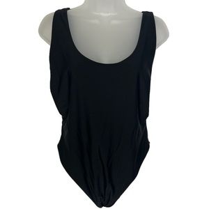 AERIE Black One piece swimsuit scoop neck low back